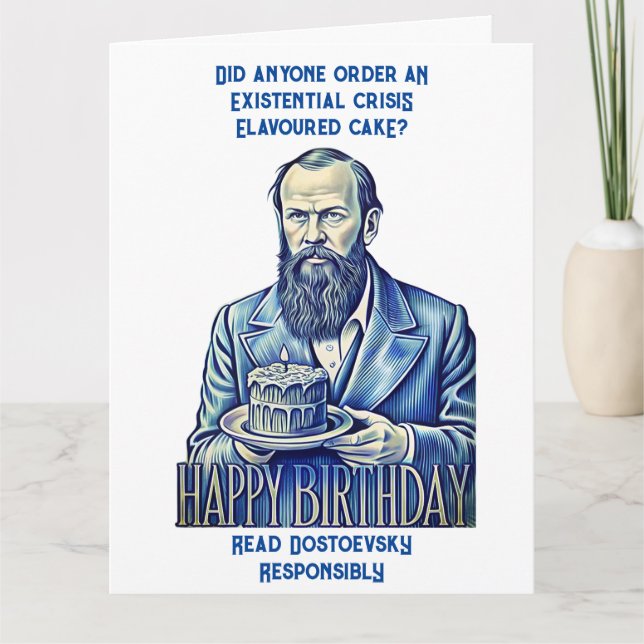 Carte Fyodor Dostoevsky - Joyeux anniversaire (Devant)