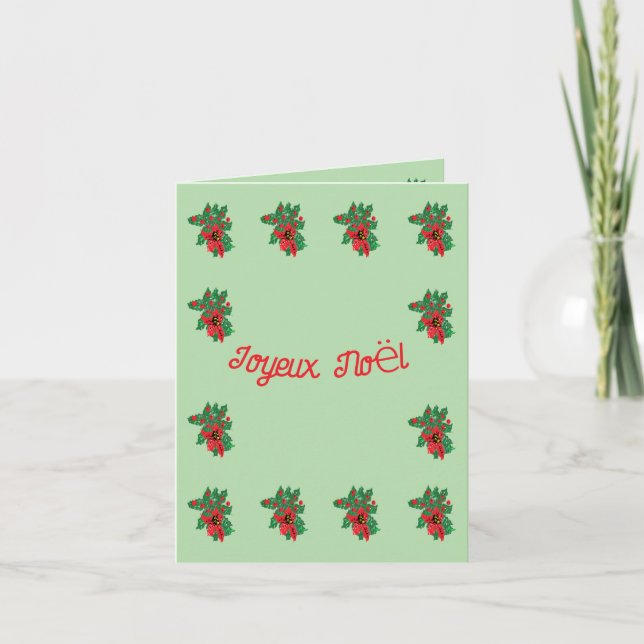 Carte G de Noël : Joyeux Noël (Devant)