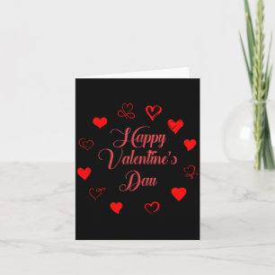 Carte G femme jour de la Saint-Valentin cœur imprimé déc