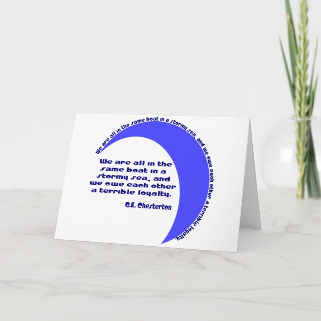 Carte G. K. Chesterton Mer agitée (Devant)