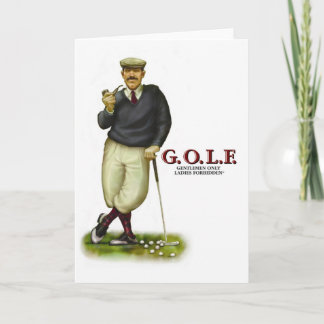 CARTE G.O.L.F. GENTLEMEN SEULS LES DAMES INTERDITES