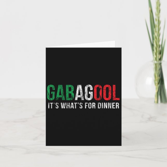 Carte Gabagool Cacola Meat Lover New Jersey Italian Gift (Devant)