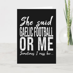 Carte Gaelic Football drôle idée cadeau