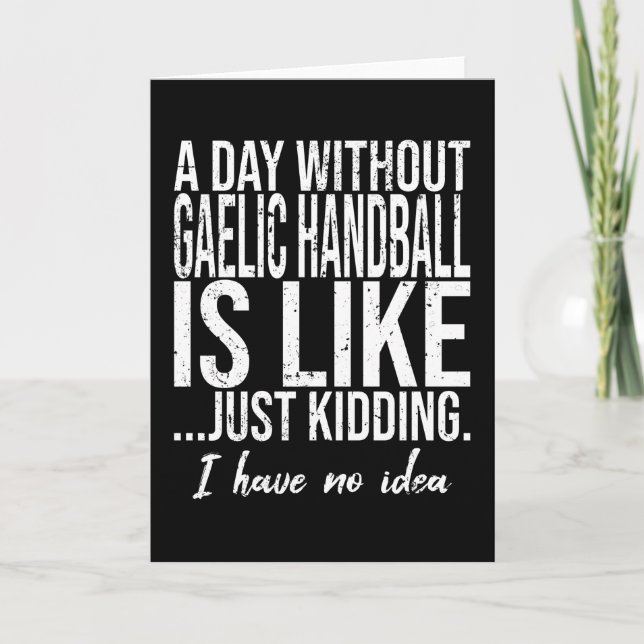 Carte Gaelic Handball Funny (Devant)