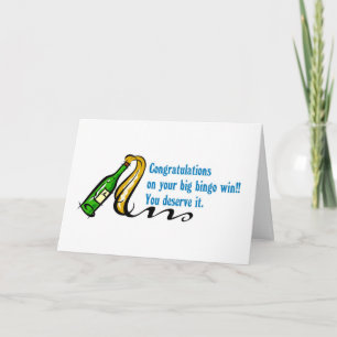 Carte Gagnant de bingo-test de félicitations