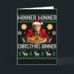 Carte Gagnant Gagnant Bitcoin Dîner Père Noël Trump Swea<br><div class="desc">Gagnant Gagnant Bitcoin Dîner Père Noël Trump Sweater Ugly Noël</div>