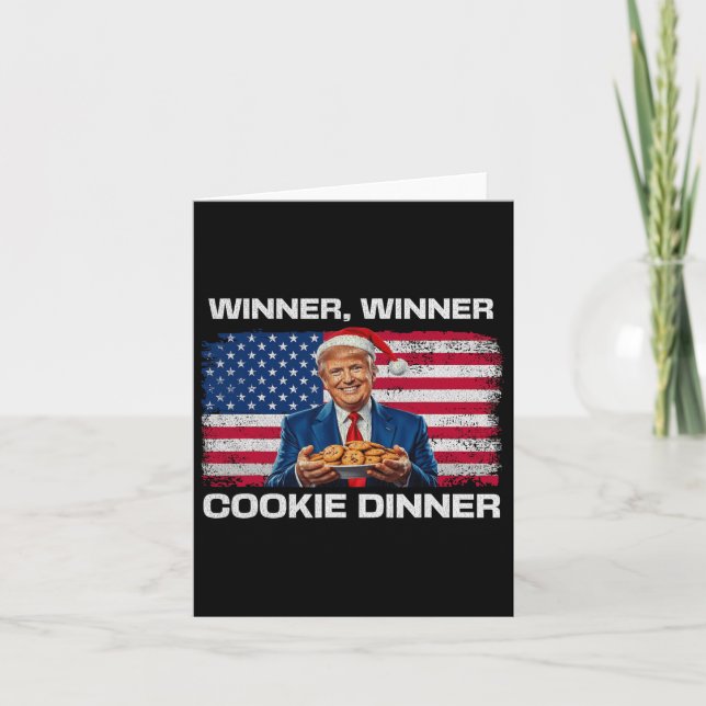 Carte Gagnant Gagnant Cookie Dîner Drôle Trump 2024 47èm (Devant)