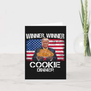 Carte Gagnant Gagnant Cookie Dîner Drôle Trump 2024 47èm