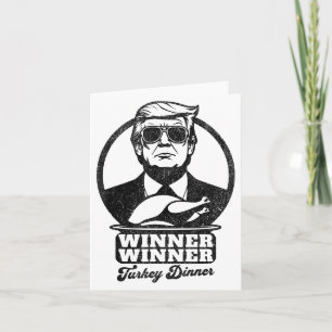 Carte Gagnant Gagnant Dîner de dinde drôle de Thanksgivi