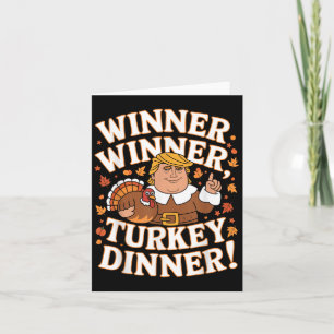 Carte Gagnant Gagnant Dîner de dinde drôle de Thanksgivi