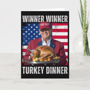 Carte Gagnant Gagnant Dîner de dinde Humour Drôle Trump 