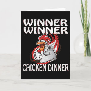 Carte Gagnant Loser Vidéo Jeu Dîner de poulet Joueur