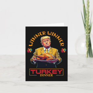 Carte Gagnante de Thanksgiving drôle Turquie Dinner Tru