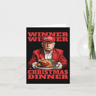 Carte Gagnante du dîner de Noël Drôle Funny Trump Xmas S