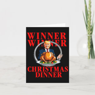 Carte Gagnante du dîner de Noël Funny Trump a gagné Tur