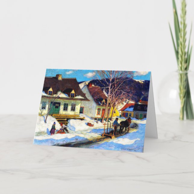 Carte Gagnon - Une rue du village de Québec, (Devant)