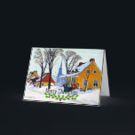 Carte Gagnon -Winter Morning, Baie-Saint Paul, Christmas<br><div class="desc">Winter Morning,  Baie-Saint Paul,  Canada,  Christmas greetings.  Fine art painting by Clarence Gagnon.</div>