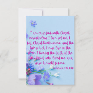 Carte Galates 2:20 KJV Bible Scripture Pic Greeting