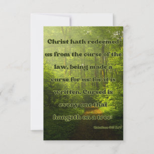 Carte Galates 3:13 KJV Bible Verse Pic Greeting Card