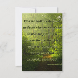 Carte Galates 3:13 KJV Bible Verse Pic Greeting Card