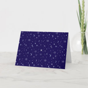 Carte Galaxie Céleste Bleu Foncé