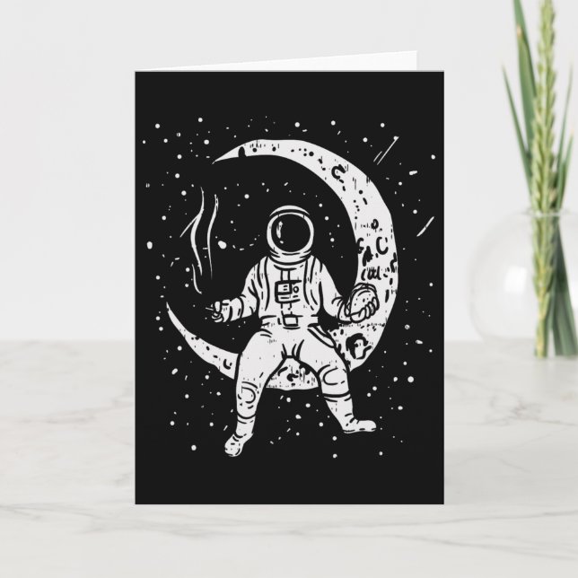 Carte Galaxie drôle Astronaute Taco Joint Space Weed Pie (Devant)