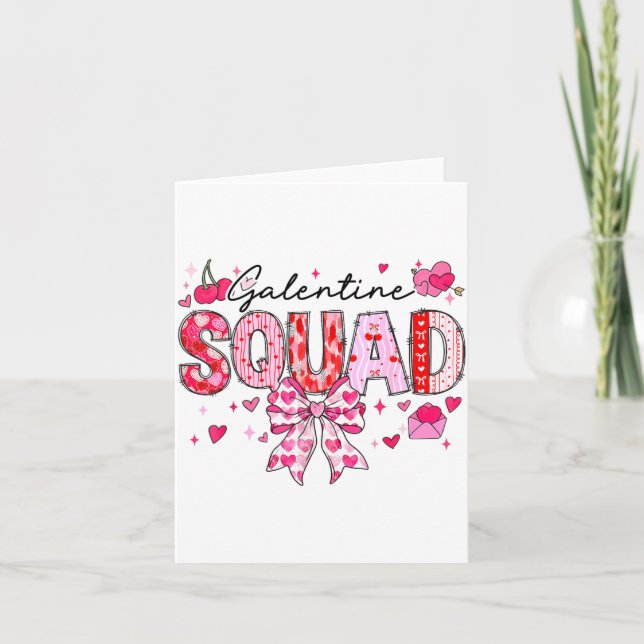 Carte Galentines Day Femmes Galentines Squad Drôle Valen (Devant)