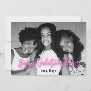 Carte Galentine's Day Pink Neon photo horizontale