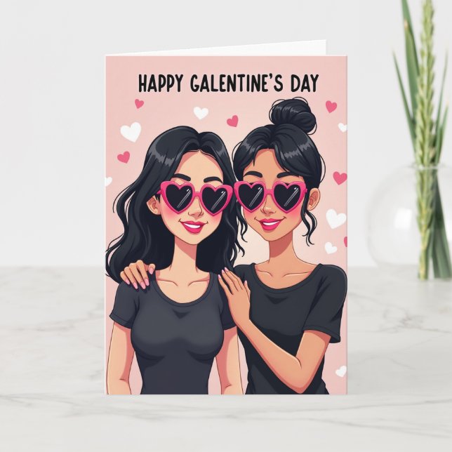 Carte Galentines Day Rose (Devant)
