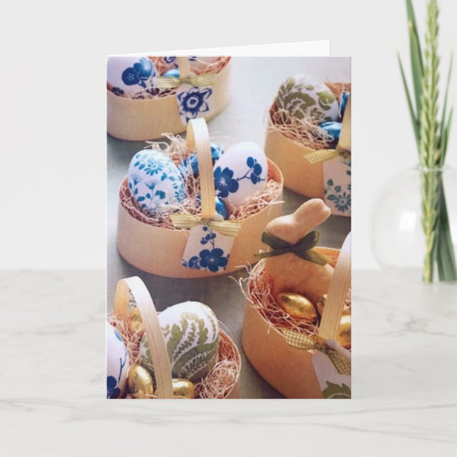 CARTE ***GALERIE DE PANIERS DE PÂQUES*** DITES HEUREUX * (Devant)