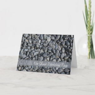 Carte Galets noirs lissés Mariage de famille