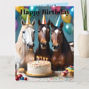 Carte Galloping in Fun : Un Cheval fête d'anniversaire