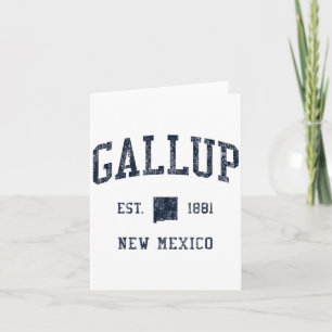 Carte Gallup Nm Jn1 Vintage Athlétique Conception Bleue