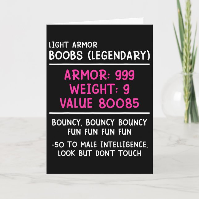 Carte Gamer Breast (legendary) Video Player Gaming Girl  (Devant)