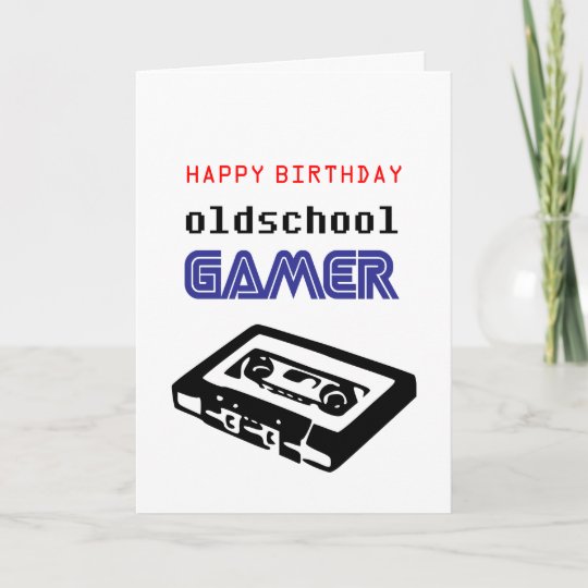 Carte Gamer D Oldschool De Joyeux Anniversaire Zazzle Fr