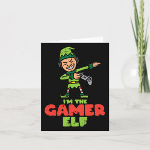 Carte Gamer Elf Dab Noël Famille Garçons Enfants Hommes