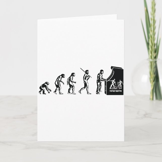 Carte Gamer Evolution - Jeux vidéo Geek Arcade (Devant)