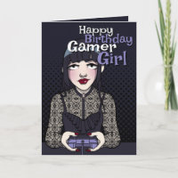 Gamer gothique Ado fille bleu foncé Anniversaire