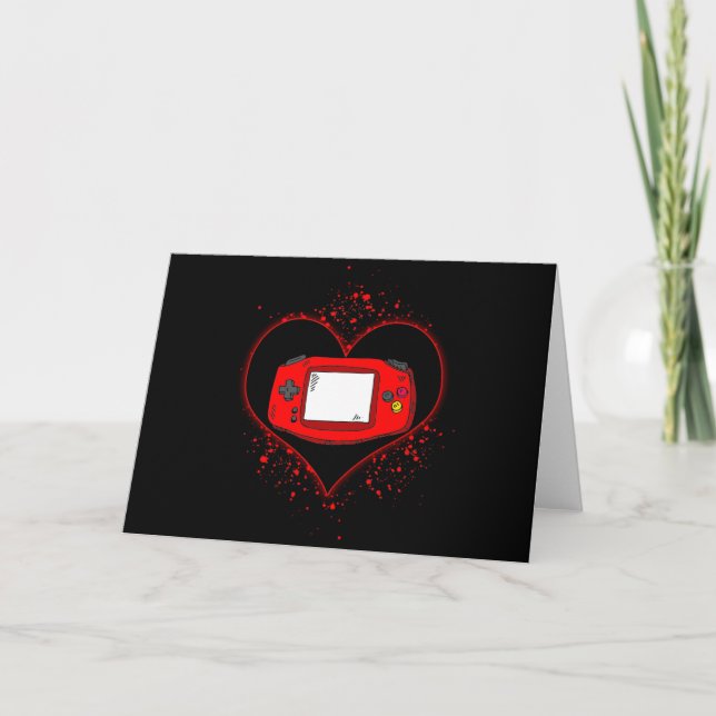 Carte Gamer Heart Saint-Valentin Jeux Vidéo Garçons Enfa (Devant)