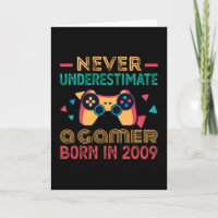 Gamer Né en 2009 Anniversaire Gaming Gift Retro