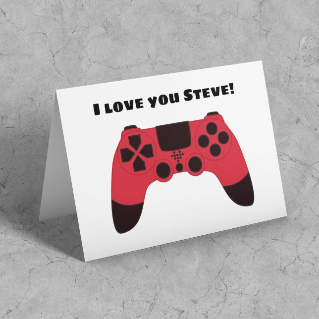 Carte Gamer Saint-Valentin Je T'Aime Nom De Jeu (Créateur téléchargé)