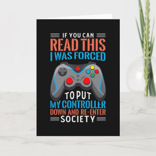 Carte Gamer Saying Gaming Funny
