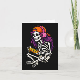 Carte Gamer Skeleton Halloween Filles Ados Vidéo G