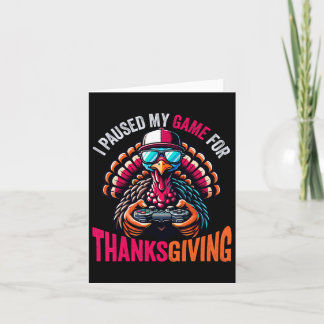 Carte Gamer Thanksgiving Shirt Boys Enfants Videogame Ga