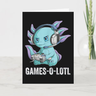 Carte Gamesolotl Axolotl Vidéo Gamer Kawaii Anime garçon