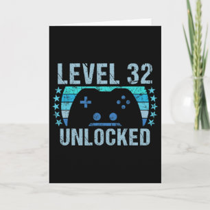 Carte Gaming Vintage 32nd Birthday Venin 32 Year Old Boy