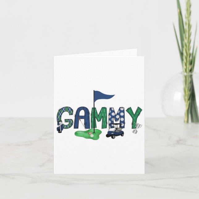 Carte Gammy De L'Anniversaire Garçon Trou Dans Un Golf S (Devant)