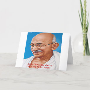 Carte Gandhi & Devenez le Changement Citation