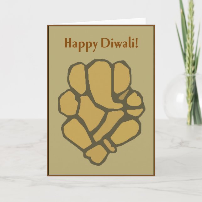 Carte Ganesh Diwali Abstraite (Devant)