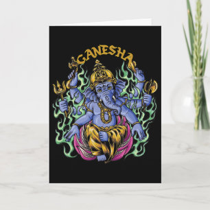 Carte Ganesha Dieu hindou Eléphant Spirituel Yoga Médita